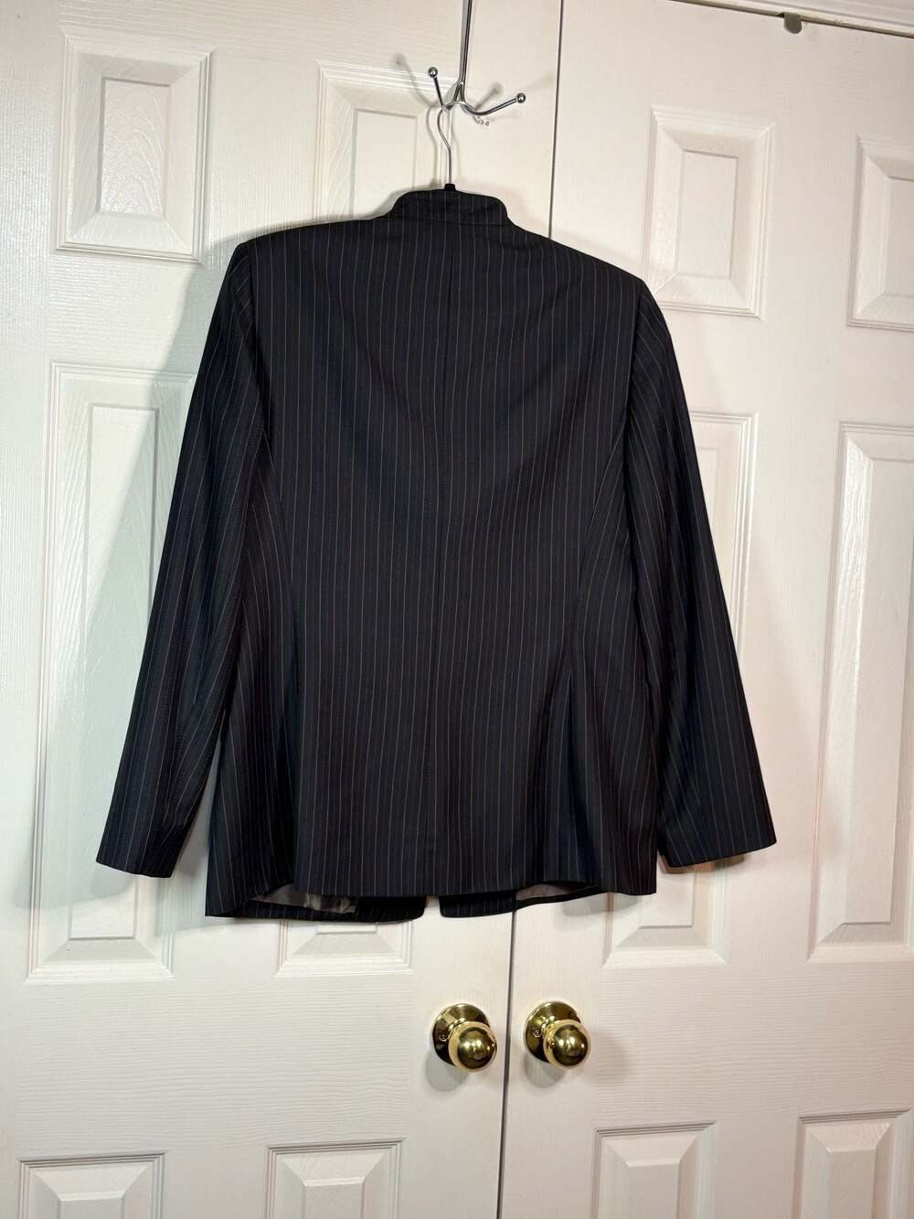 Kasper Women's One-Button Pinstripe Blazer Black Size 10 - Picture 10 of 10